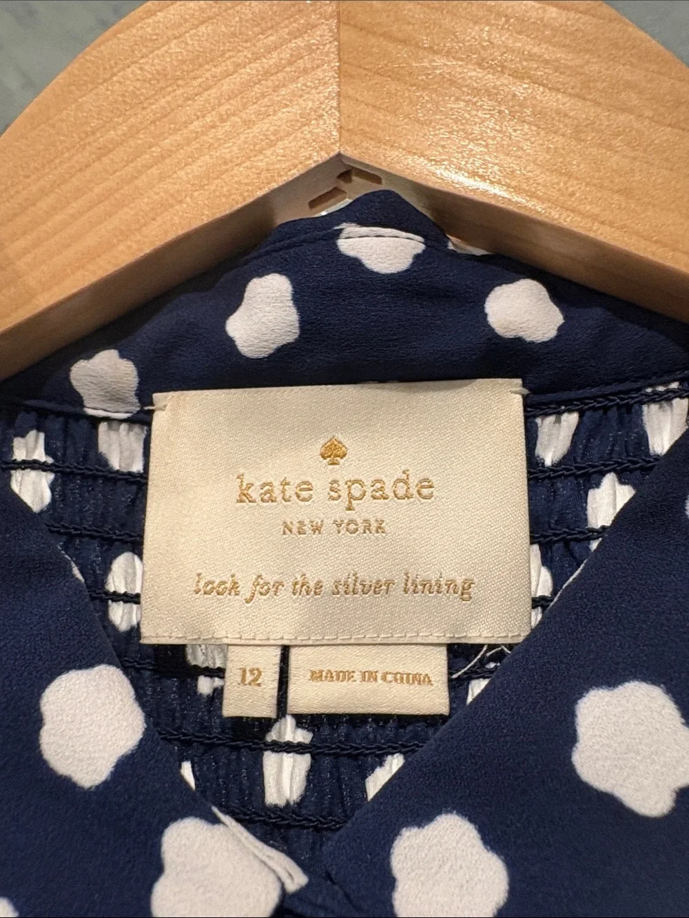 Kate Spade Sleeveless Navy Collared Midi Dress with white flowers - Size 12